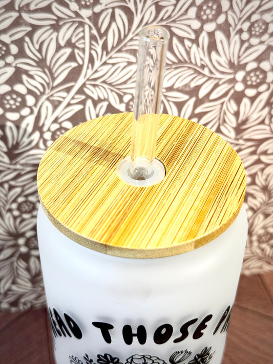 16oz Spread Those Pages.. Glass Tumbler