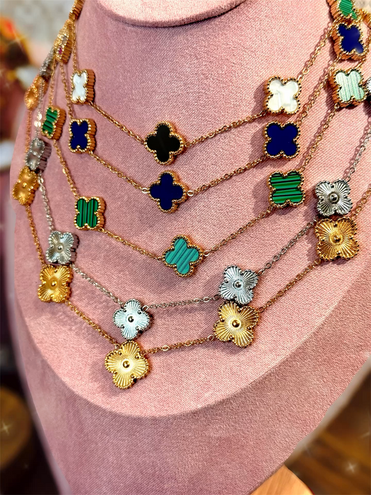 Gold Clover Necklace | Stainless Steel