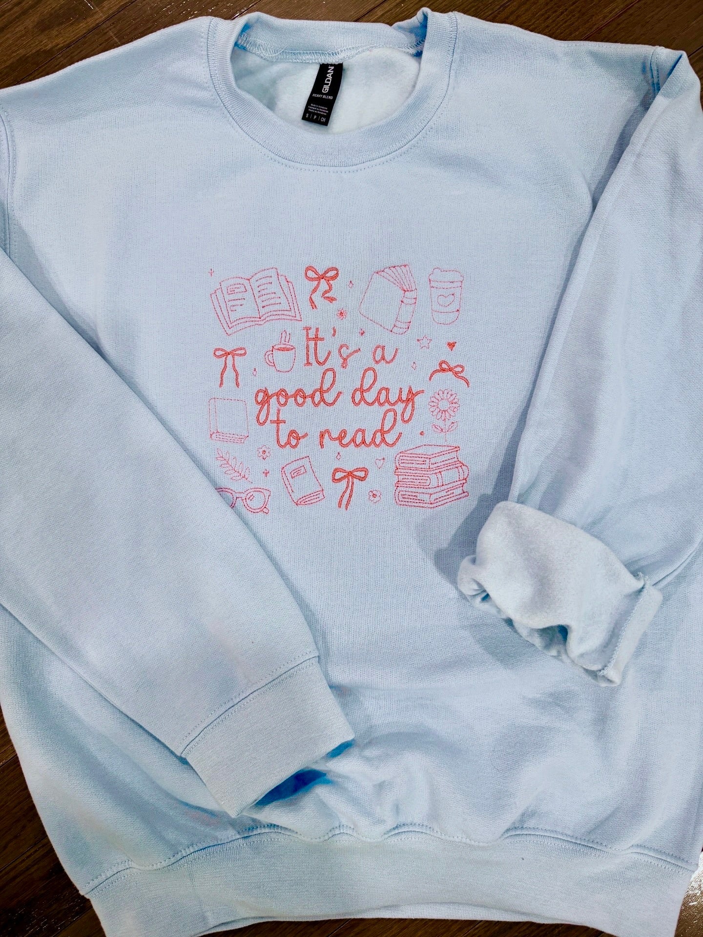 It's A Good Day To Read | Embroidered Fleece Sweatshirt