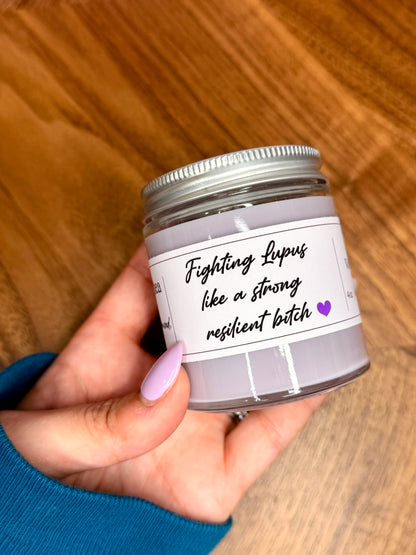 4oz Lupus Awareness Soy Candle | Handmade |