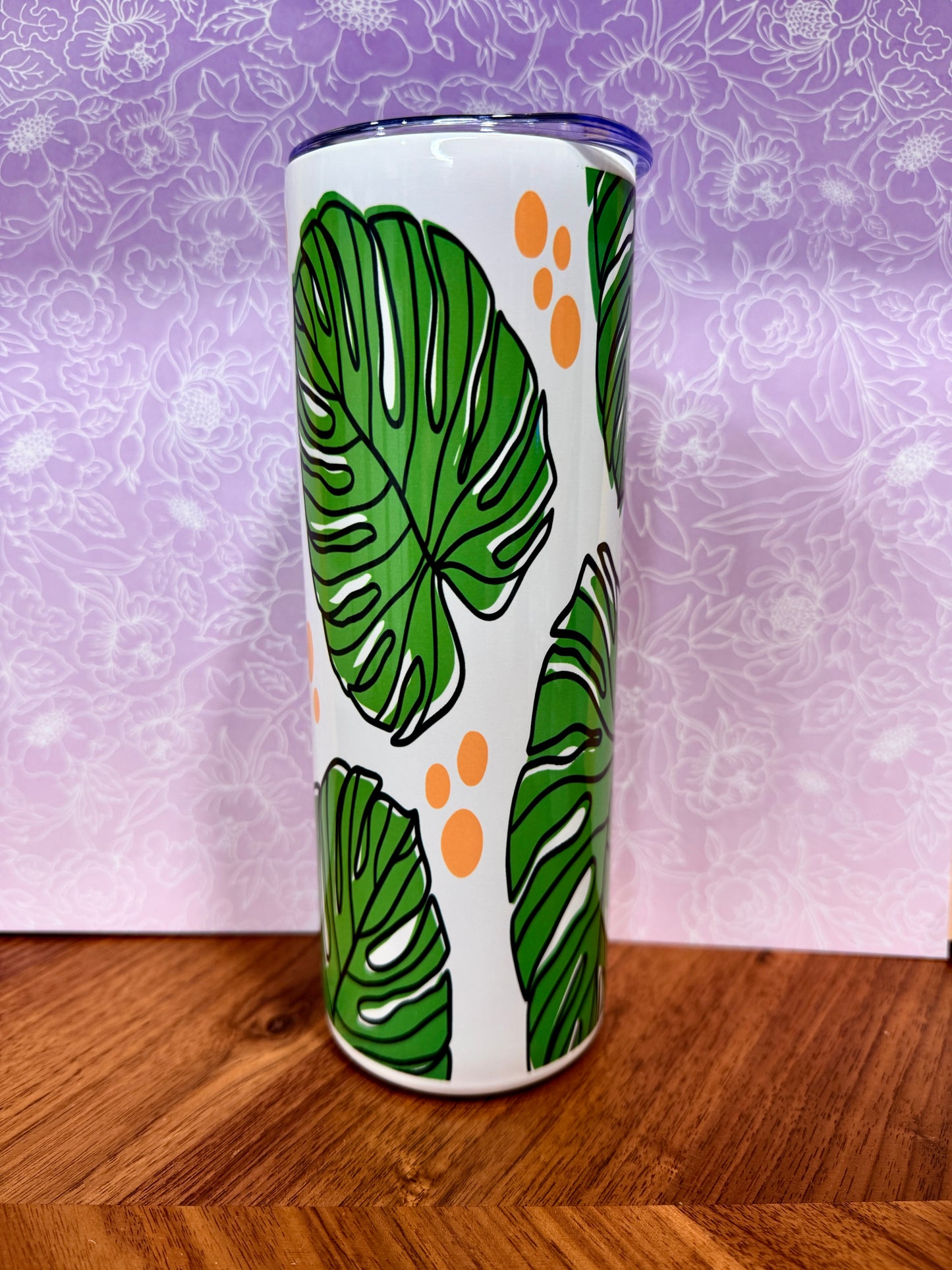 20oz Monstera Plant Skinny Tumbler