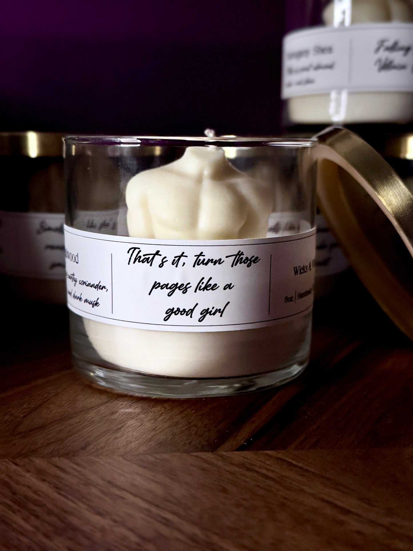 Male Figure Spicy Book Candles | 8oz