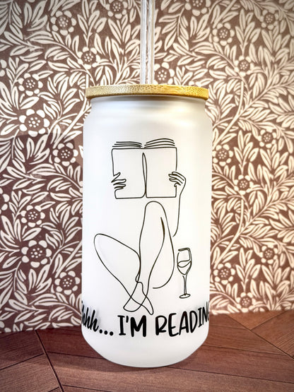 16oz Shhh..I’m Reading Glass Tumbler