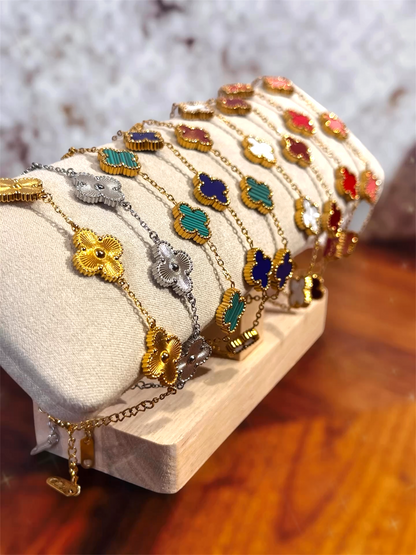 Gold Clover Bracelet | Stainless Steel